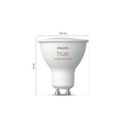 Σετ εκκίνησης Philips Hue WHITE AND COLOR AMBIANCE 3xGU10/4,2W/230V 2000-6500K + Hue Bridge και Dimmer Switch