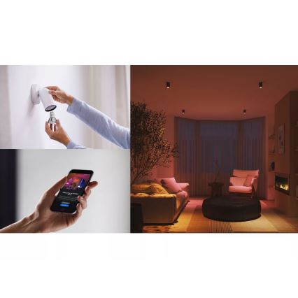 Βασικό σετ Philips Hue White And Color Ambiance Essential 3xGU10/4,7W/230V 2200-6500K + Hue bridge
