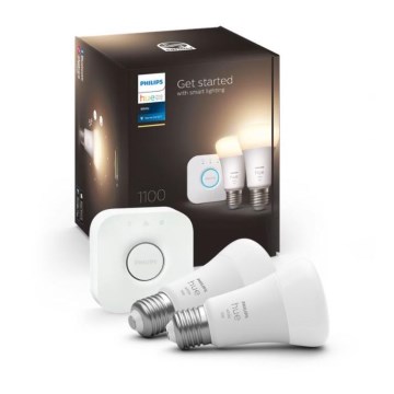 Σετ εκκίνησης Philips Hue WHITE 2xE27/9,5W 2700K + Hue bridge