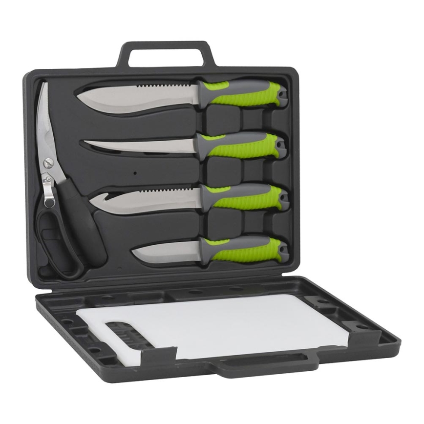 Σετ εργαλείων BBQ από ανοξείδωτο ατσάλι με θήκη 6 τμχ