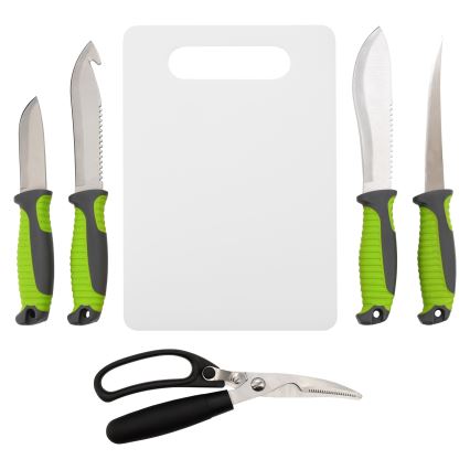 Σετ εργαλείων BBQ από ανοξείδωτο ατσάλι με θήκη 6 τμχ