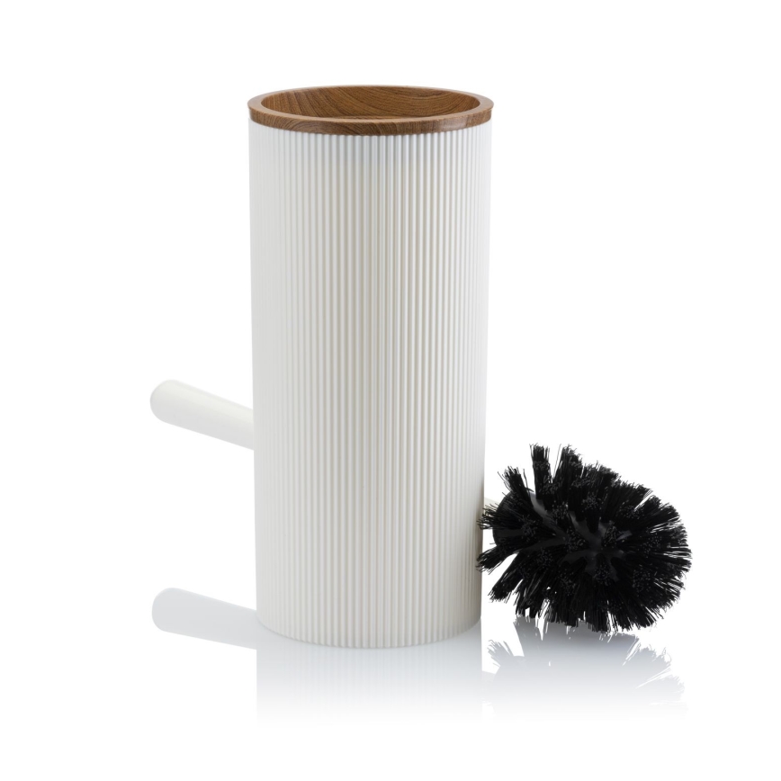 Σετ μπάνιου ALISON 5 τμχ λευκό/καφέ