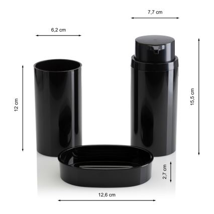 Σετ μπάνιου CARMEN 5 τμχ μαύρο