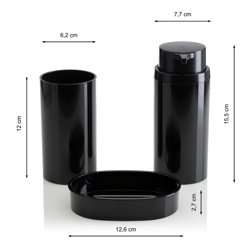 Σετ μπάνιου CARMEN 5 τμχ μαύρο