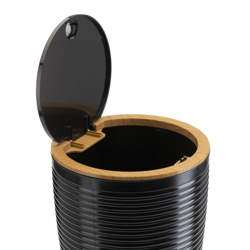 Σετ μπάνιου CAROL 5 τμχ μαύρο/καφέ