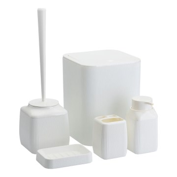 Σετ μπάνιου CRYSTAL 5 τμχ λευκό