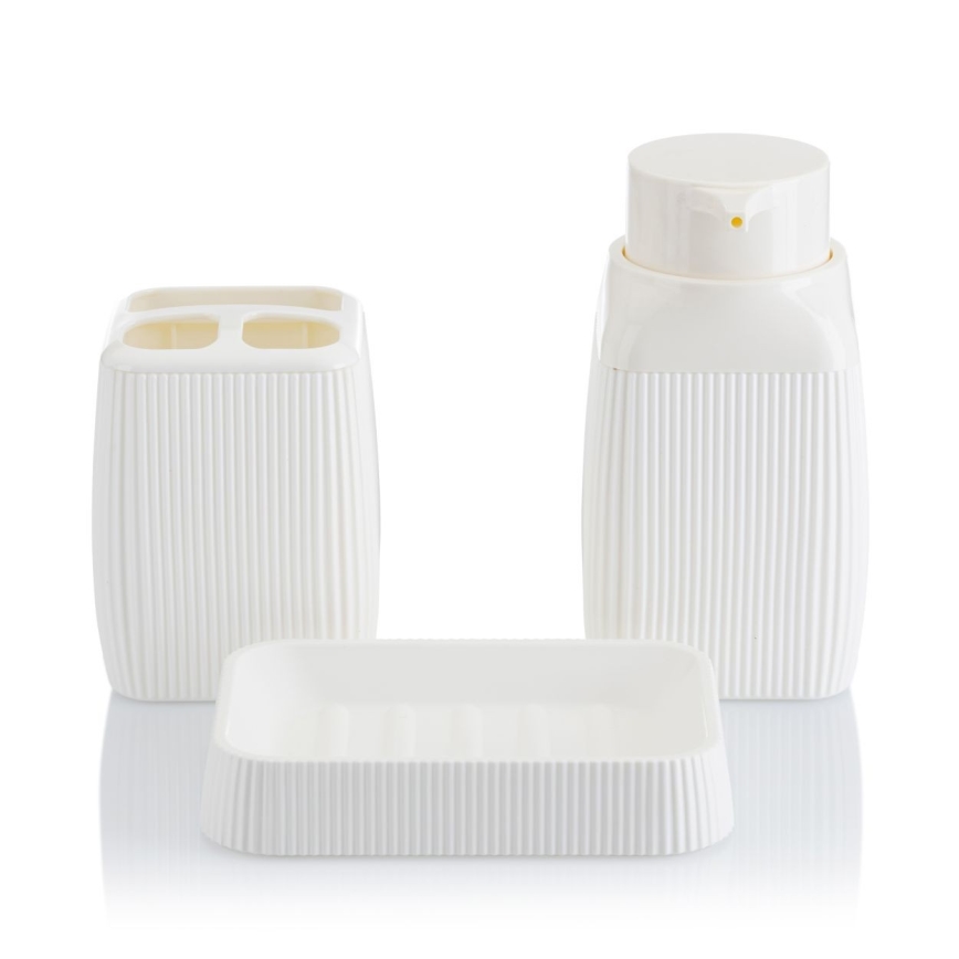 Σετ μπάνιου CRYSTAL 5 τμχ λευκό