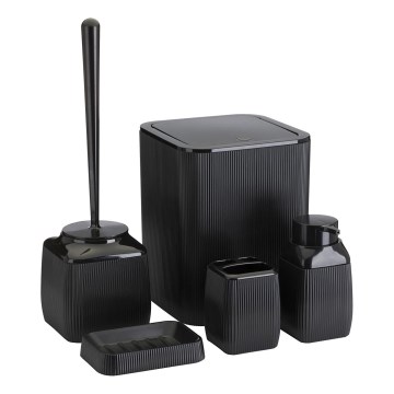 Σετ μπάνιου CRYSTAL 5 τμχ μαύρο