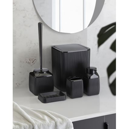 Σετ μπάνιου CRYSTAL 5 τμχ μαύρο