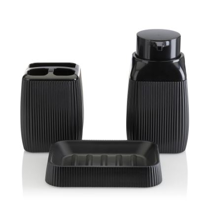 Σετ μπάνιου CRYSTAL 5 τμχ μαύρο