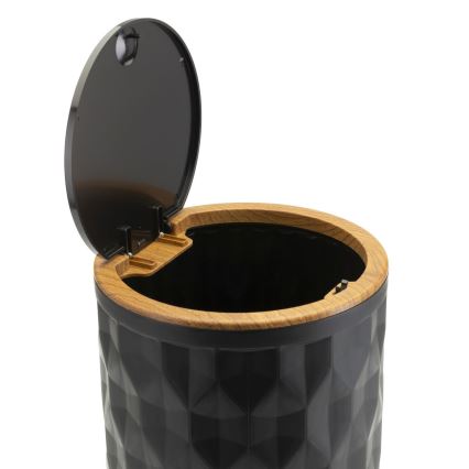 Σετ μπάνιου REINA 5 τμχ μαύρο/καφέ