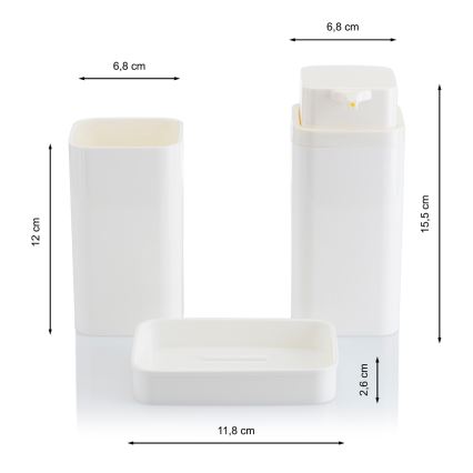 Σετ μπάνιου SIERRA 5 τμχ λευκό