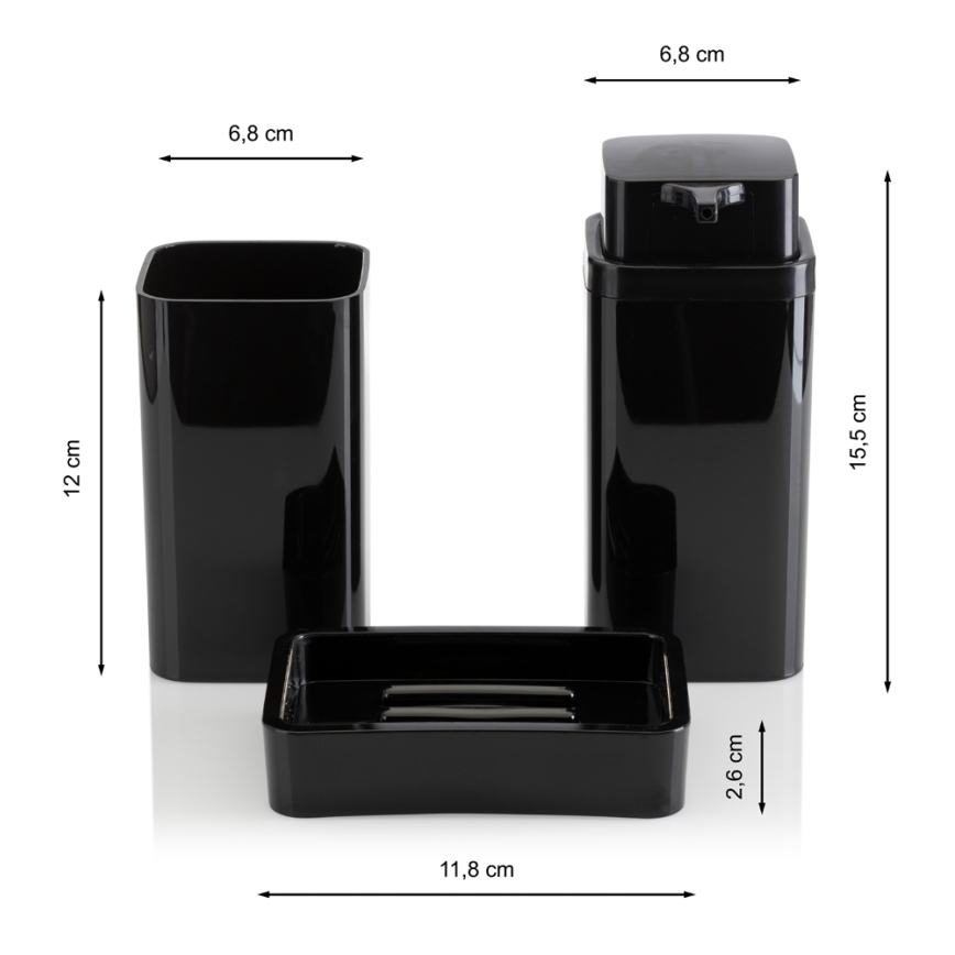 Σετ μπάνιου SIERRA 5 τμχ μαύρο