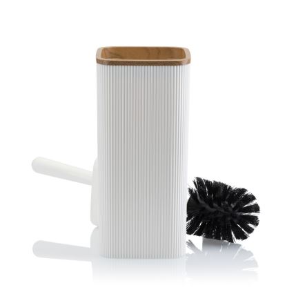 Σετ μπάνιου ZOYA 5 τμχ λευκό/καφέ