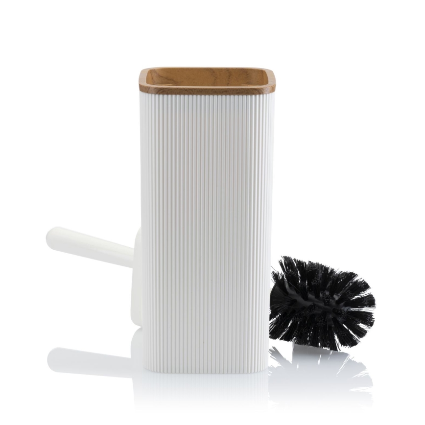 Σετ μπάνιου ZOYA 5 τμχ λευκό/καφέ