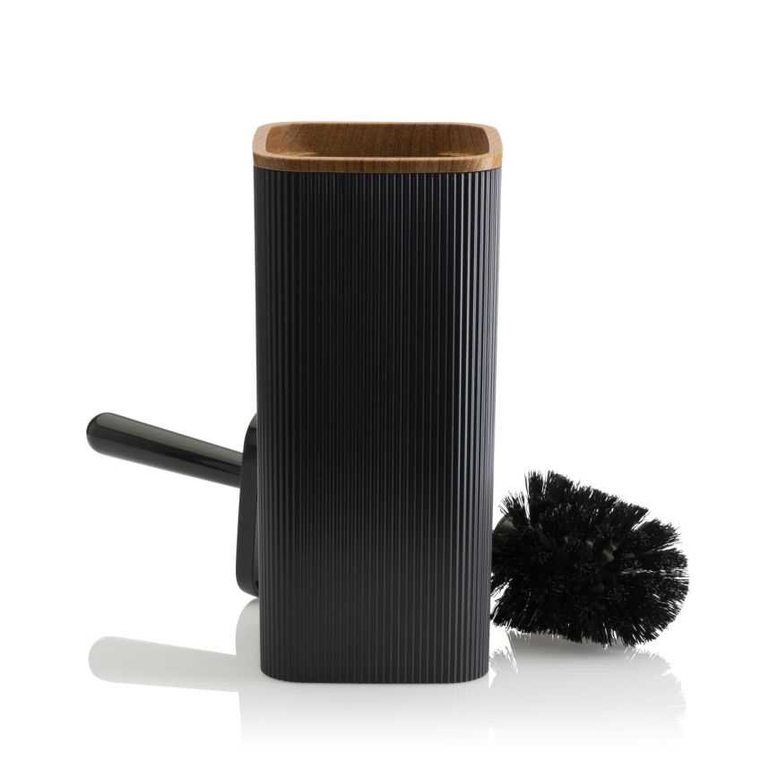 Σετ μπάνιου ZOYA 5 τμχ μαύρο/καφέ