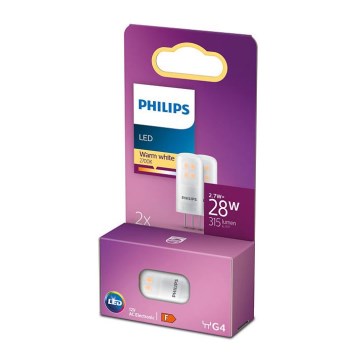 ΣΕΤ 2x Λαμπτήρας LED Philips G4/2,7W/12V 2700K