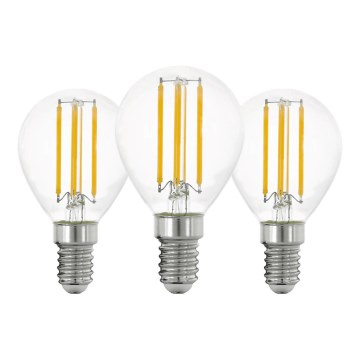 ΣΕΤ 3x Λαμπτήρας LED VINTAGE P45 E14/7W/230V 2700K - Eglo 110303