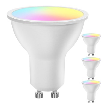 Σετ 4x LED RGBW έξυπνοι ρυθμιζόμενοι λαμπτήρες GU10/4,9W/230V 2700-6500K - Aigostar