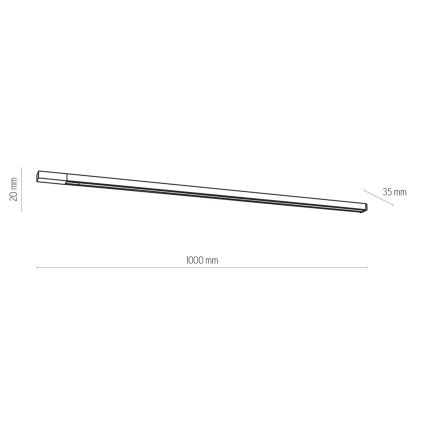 Σύστημα ράγας μονοφασική TRACER 1 m μαύρο