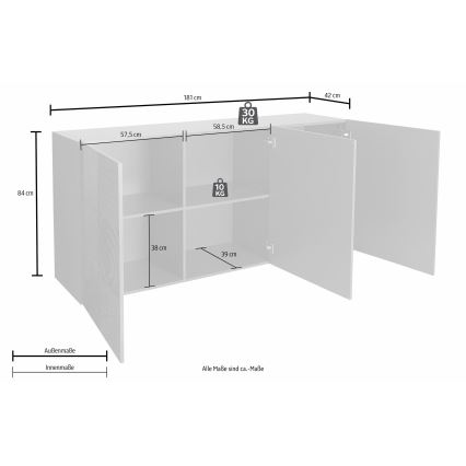 Συρταριέρα ARIA σε απόχρωση δρυς Sonoma