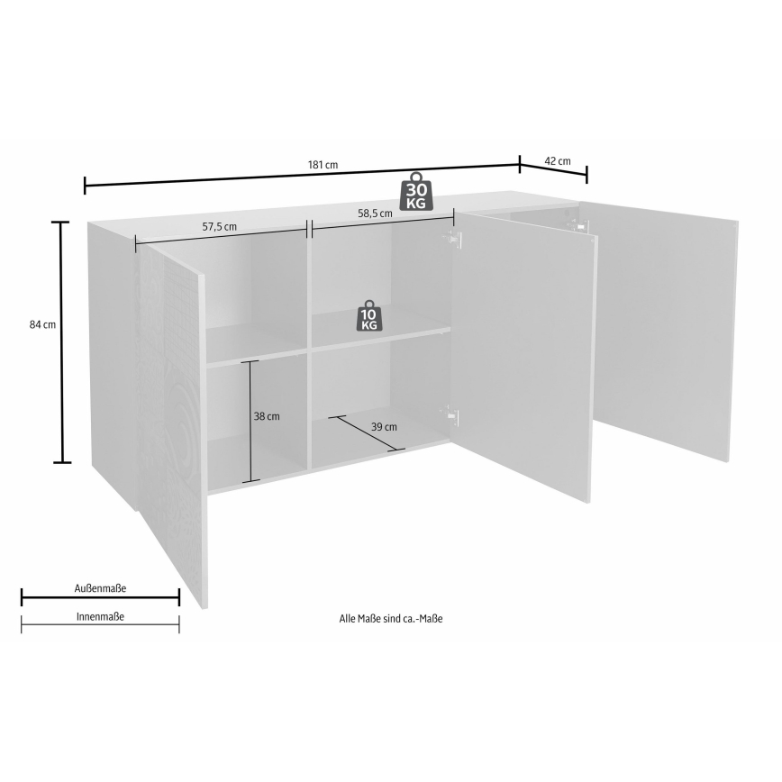 Συρταριέρα ARIA σε απόχρωση δρυς Sonoma