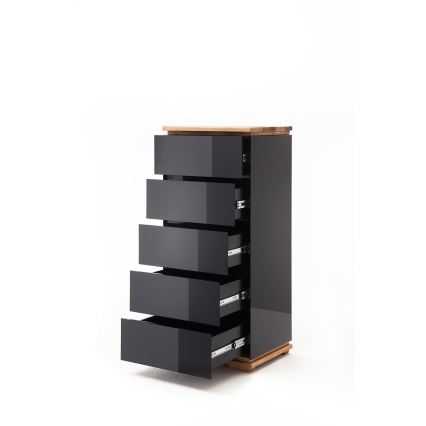 Συρταριέρα ARVI μαύρη/δρυς