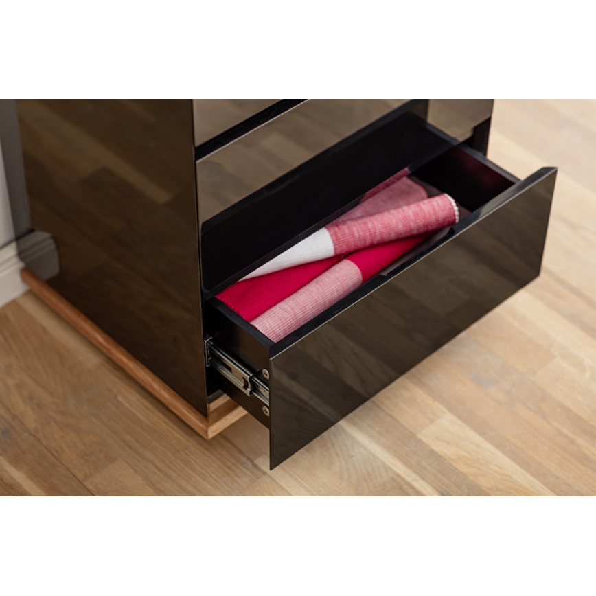 Συρταριέρα ARVI μαύρη/δρυς