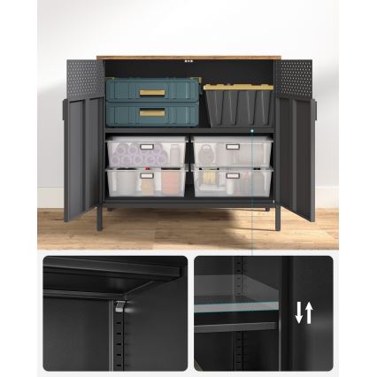 Συρταριέρα FIRA μαύρη/καφέ