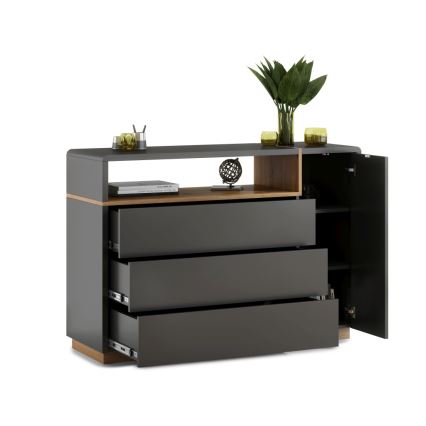 Συρταριέρα FRED ανθρακί/δρυς artisan