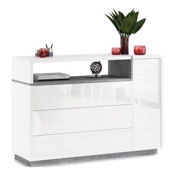 Συρταριέρα FRED λευκή/γκρι