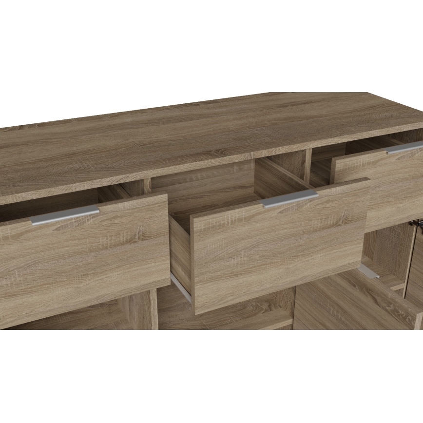 Συρταριέρα HOPE 120x78x35 εκ. σε απόχρωση Sonoma δρυός