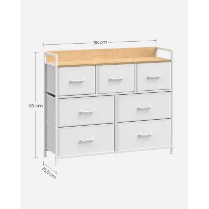 Συρταριέρα KIRA λευκή/καφέ