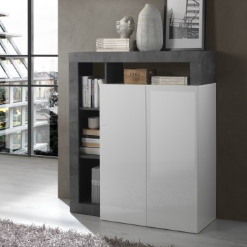 Συρταριέρα LENOR λευκή/ανθρακί