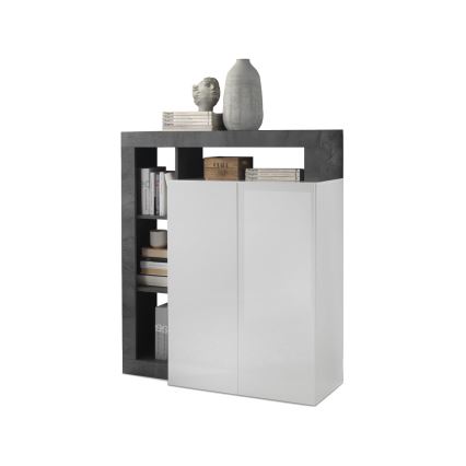 Συρταριέρα LENOR λευκή/ανθρακί