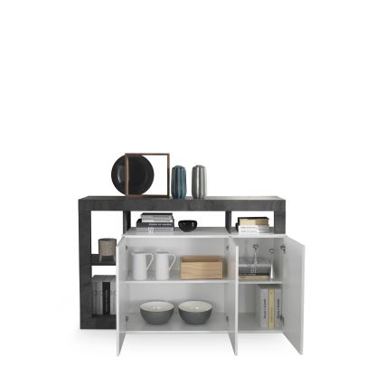 Συρταριέρα LENOR λευκή/ανθρακί