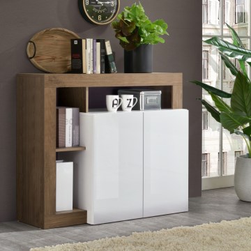 Συρταριέρα LENOR λευκή/δρυς