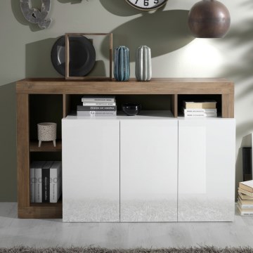 Συρταριέρα LENOR λευκή/δρυς