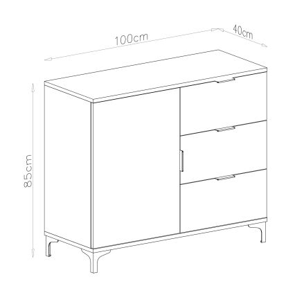 Συρταριέρα LORA σε απόχρωση artisan δρυς