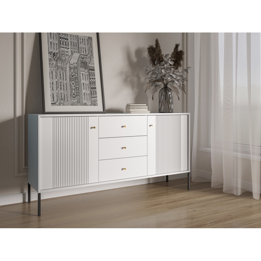 Συρταριέρα LUE λευκή/μαύρη