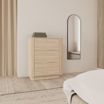 Συρταριέρα MADERA 90x107 cm λευκή δρυς