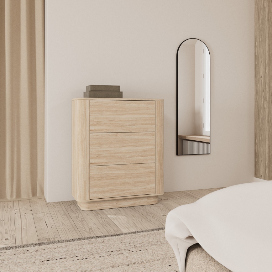 Συρταριέρα MADERA 90x107 cm λευκή δρυς