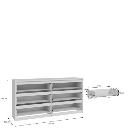 Συρταριέρα MAO σε λευκό