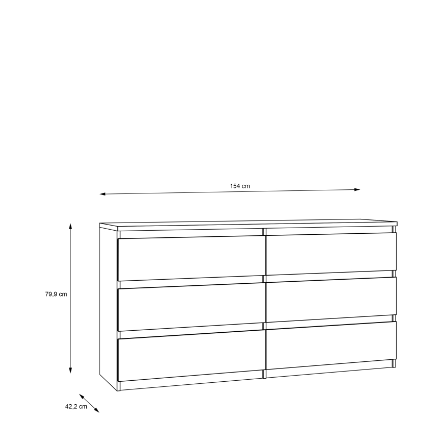 Συρταριέρα MAO με συρτάρια σε απόχρωση artisan δρυός
