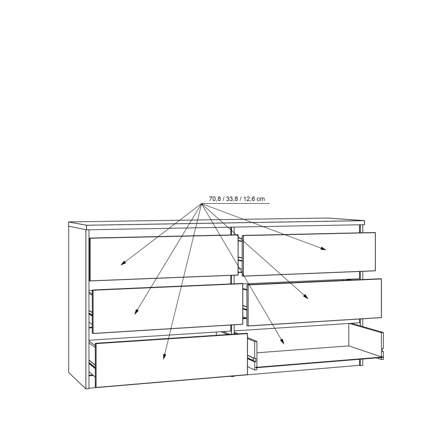 Συρταριέρα MAO με συρτάρια σε απόχρωση artisan δρυός