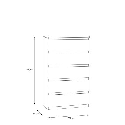 Συρταριέρα MAO με συρτάρια, σε απόχρωση Artisan δρυός