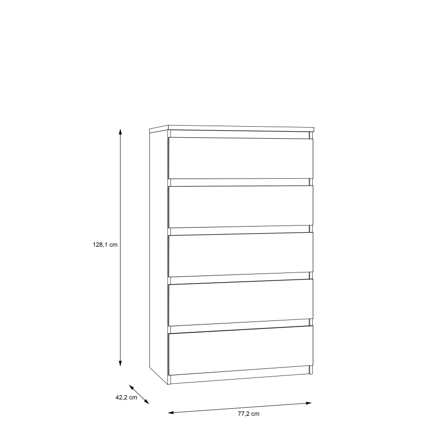 Συρταριέρα MAO με συρτάρια, σε απόχρωση Artisan δρυός