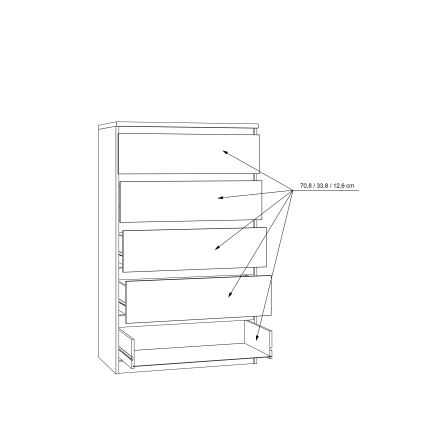 Συρταριέρα MAO με συρτάρια, σε απόχρωση Artisan δρυός