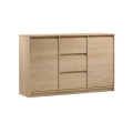 Συρταριέρα MIYABI 138x86x40 cm, φινίρισμα δρυός Cremona