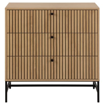 Συρταριέρα OLIVIA με συρτάρια, σε απόχρωση δρυός